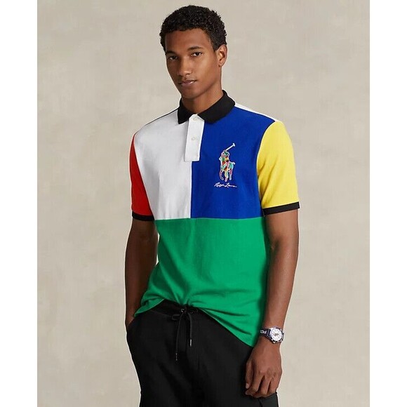 NWT Polo Ralph Lauren Men's Polo Shirt XL XXL Custom Slim Fit Big Pony Mesh